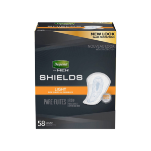 58 Count (1 Package) Depend Shields/Guard for Men Light Absorbency