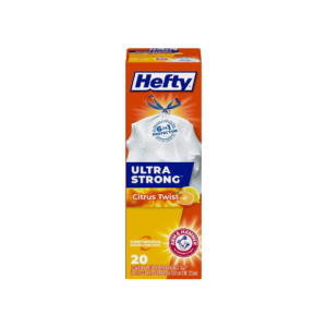 Hefty Ultra Strong Tall Kitchen Trash Bags, Citrus Twist Scent, 13 Gallon, 20 Count